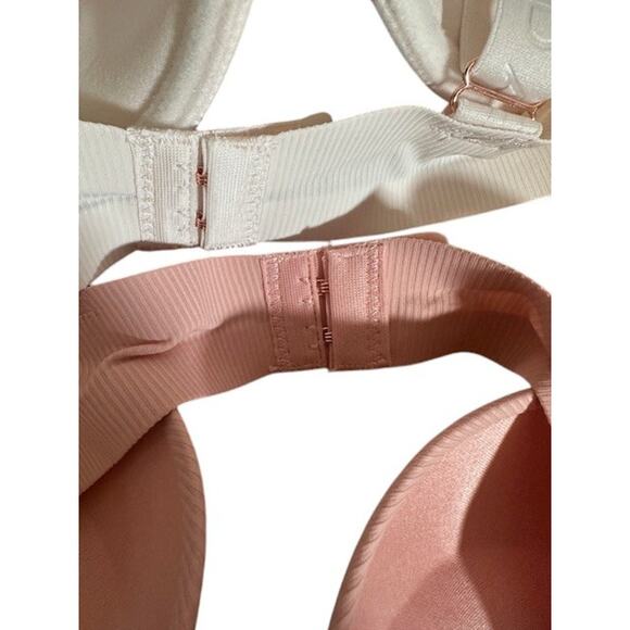 Danskin Intimates Set of 2 Pink White Bra Adjustable Comfortable Women Sz 34B - Picture 5 of 7